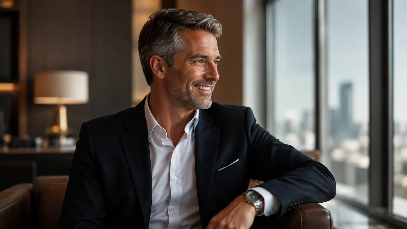 Successful sugar daddy enjoying a refined setting
